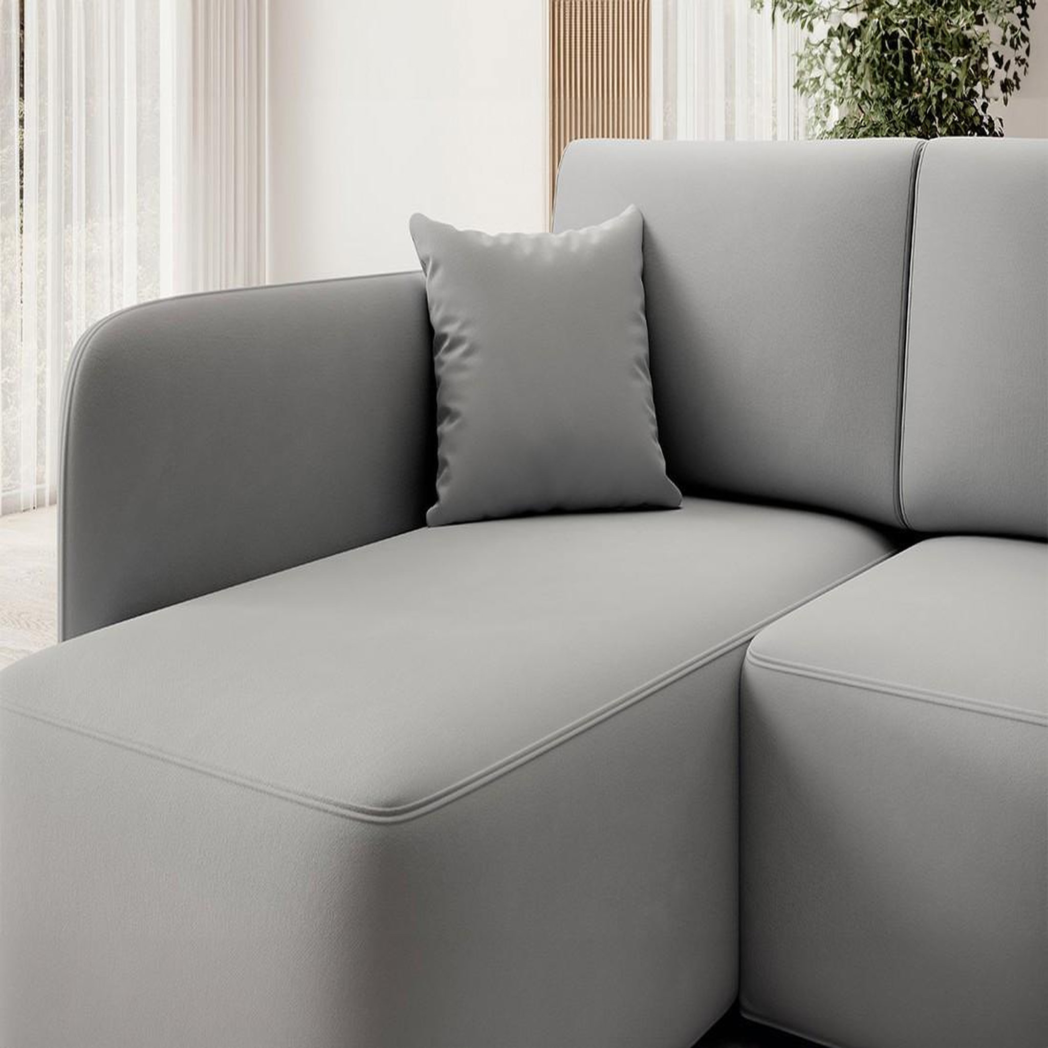 Voir la diapositive 4 : BEST MOBILIER Suzie - canapé d'angle gauche 4 places convertible avec coffre en velours