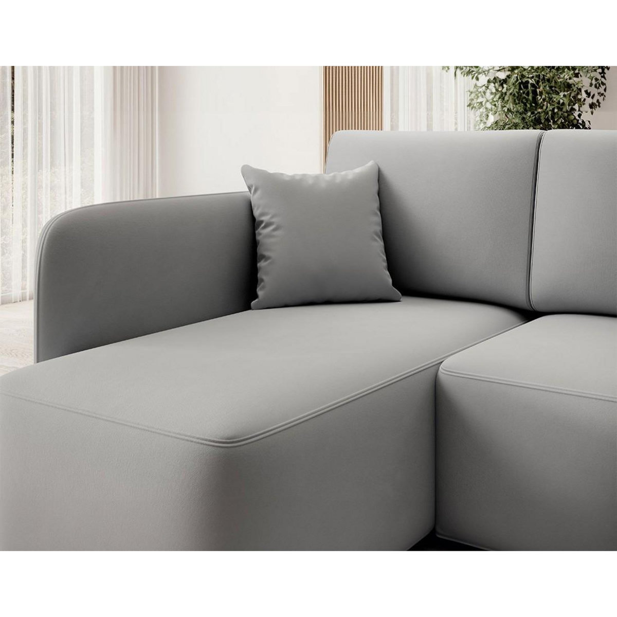 BEST MOBILIER Suzie - canapé d'angle gauche 4 places convertible avec coffre en velours