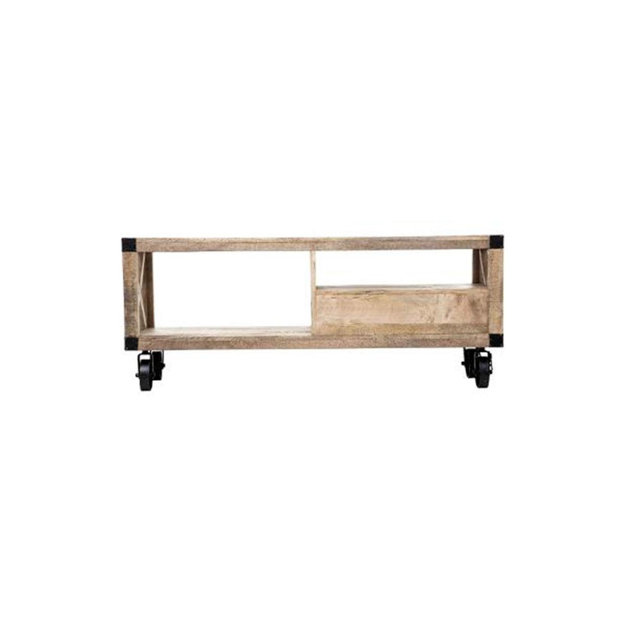 Voir la diapositive 5 : ATMOSPHERA Meuble tv 1 tiroir en bois  silas  140cm beige
