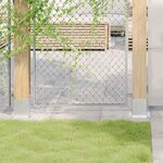 VIDAXL Bases de poteau carrees 4 pcs argent 121x121 mm acier galvanise