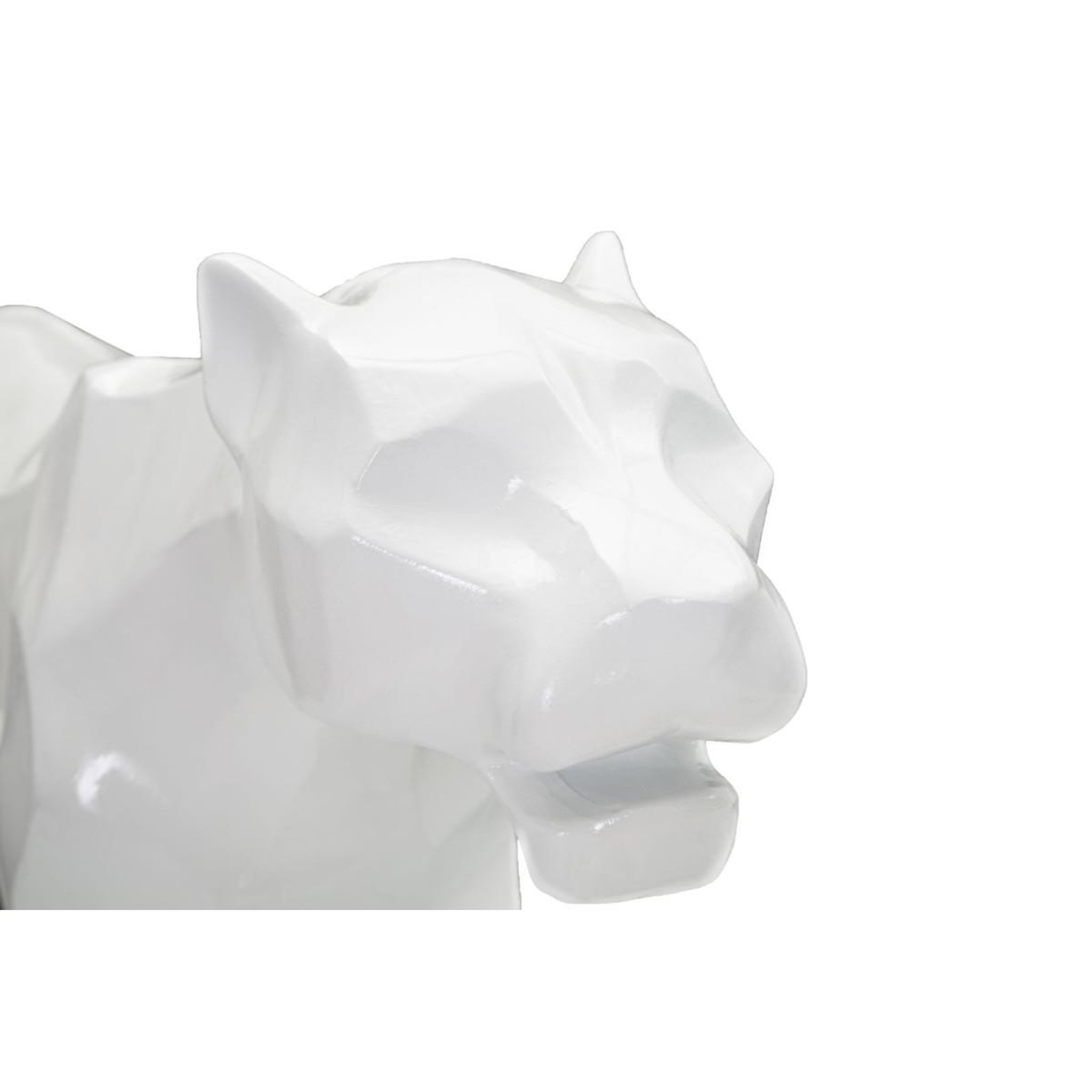 Voir la diapositive 4 : Paris Prix Statuette déco en résine  panthère  70cm blanc