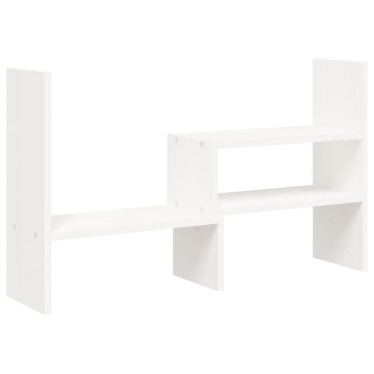 VIDAXL Support pour moniteur Blanc (39 72)x17x43 cm Bois de pin solide