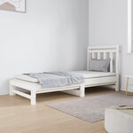 VIDAXL Lit coulissant sans matelas blanc 2x(90x190) cm
