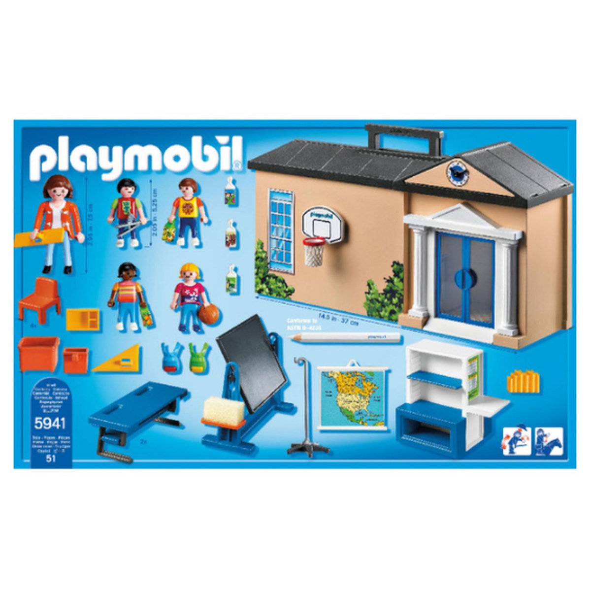 PLAYMOBIL 5941 Playmobil City Life Salle de classe transportable