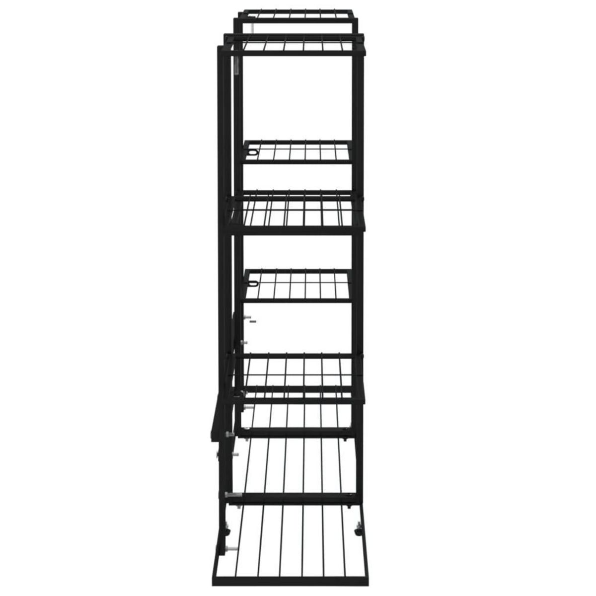 VIDAXL Support a plantes 94,5x25x89 cm Noir Fer