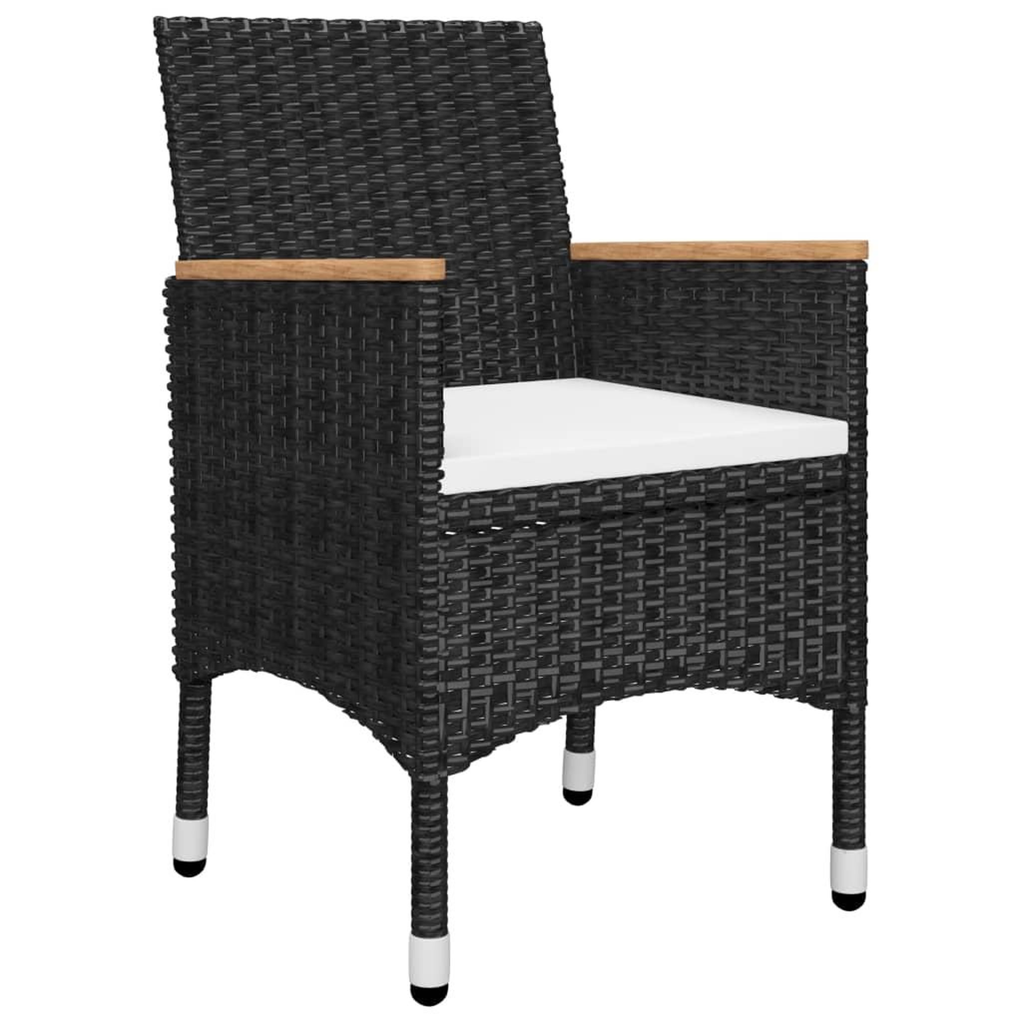 Voir la diapositive 3 : VIDAXL Ensemble a manger de jardin 5 pcs Noir