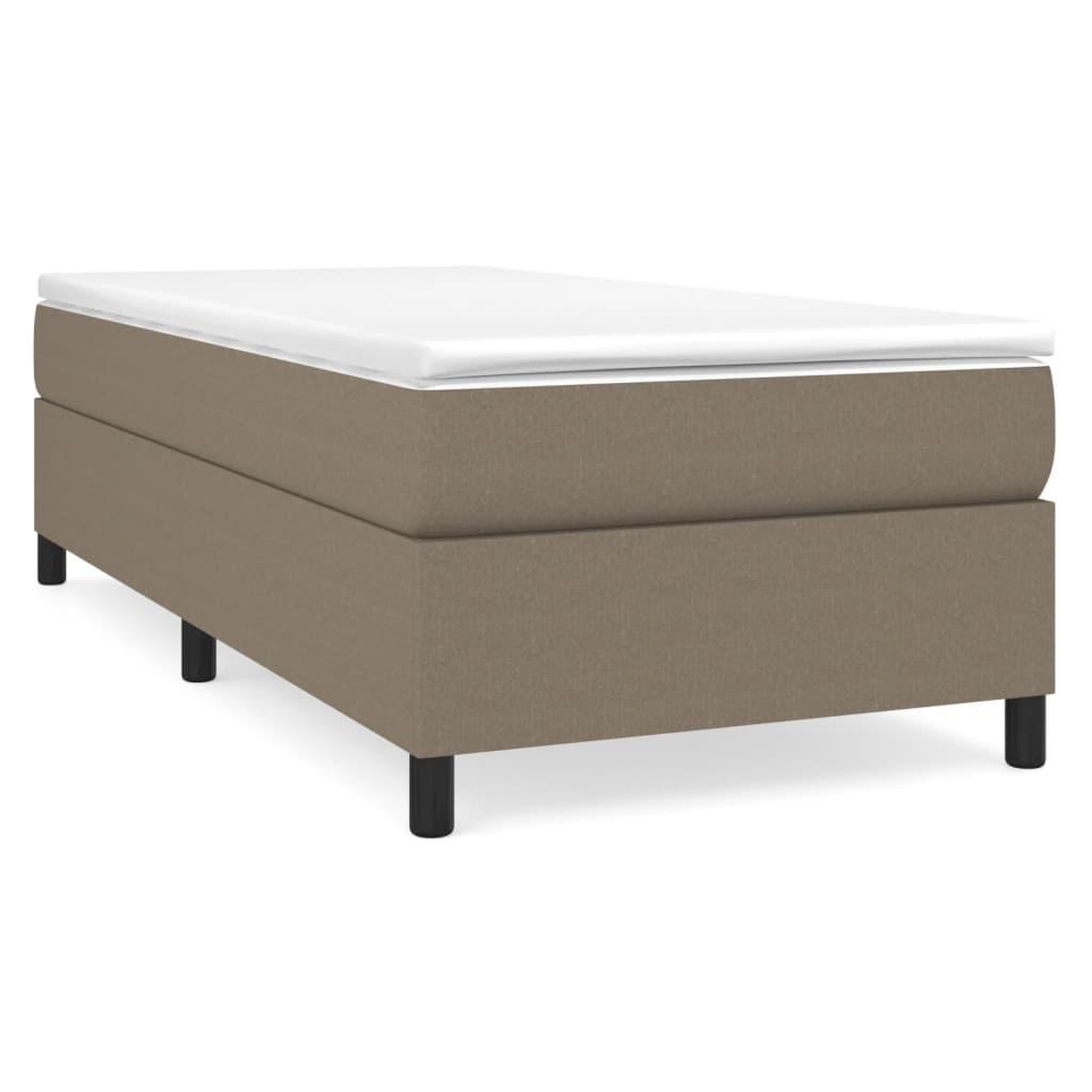 Voir la diapositive 2 : VIDAXL Cadre de lit sans matelas taupe 100x200 cm tissu