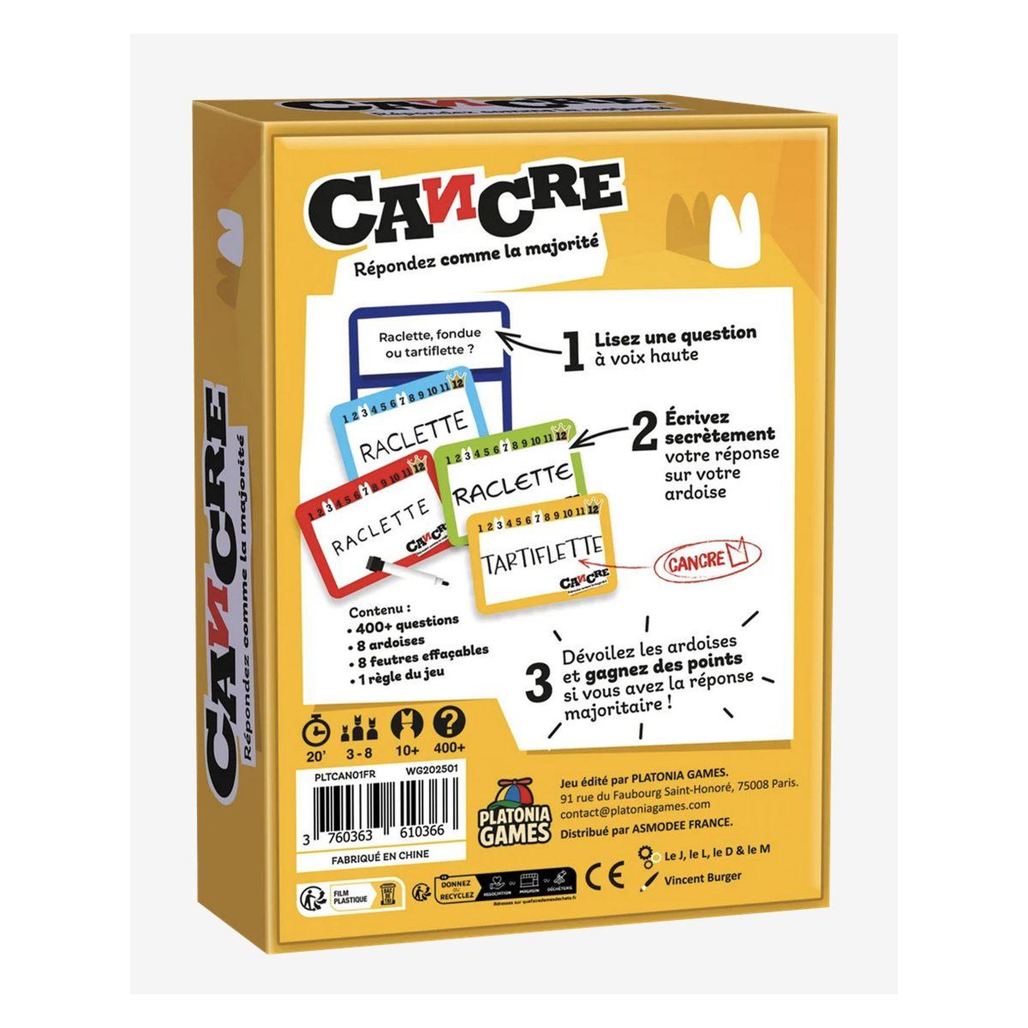 Voir la diapositive 3 : PLATONIA GAME Cancre jeu d ambiance - asmodee