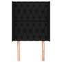 Voir la diapositive 3 : VIDAXL Tete de lit avec oreilles Noir 83x16x118/128 cm Tissu