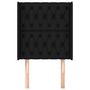 Voir la diapositive 3 : VIDAXL Tete de lit avec oreilles Noir 83x16x118/128 cm Tissu