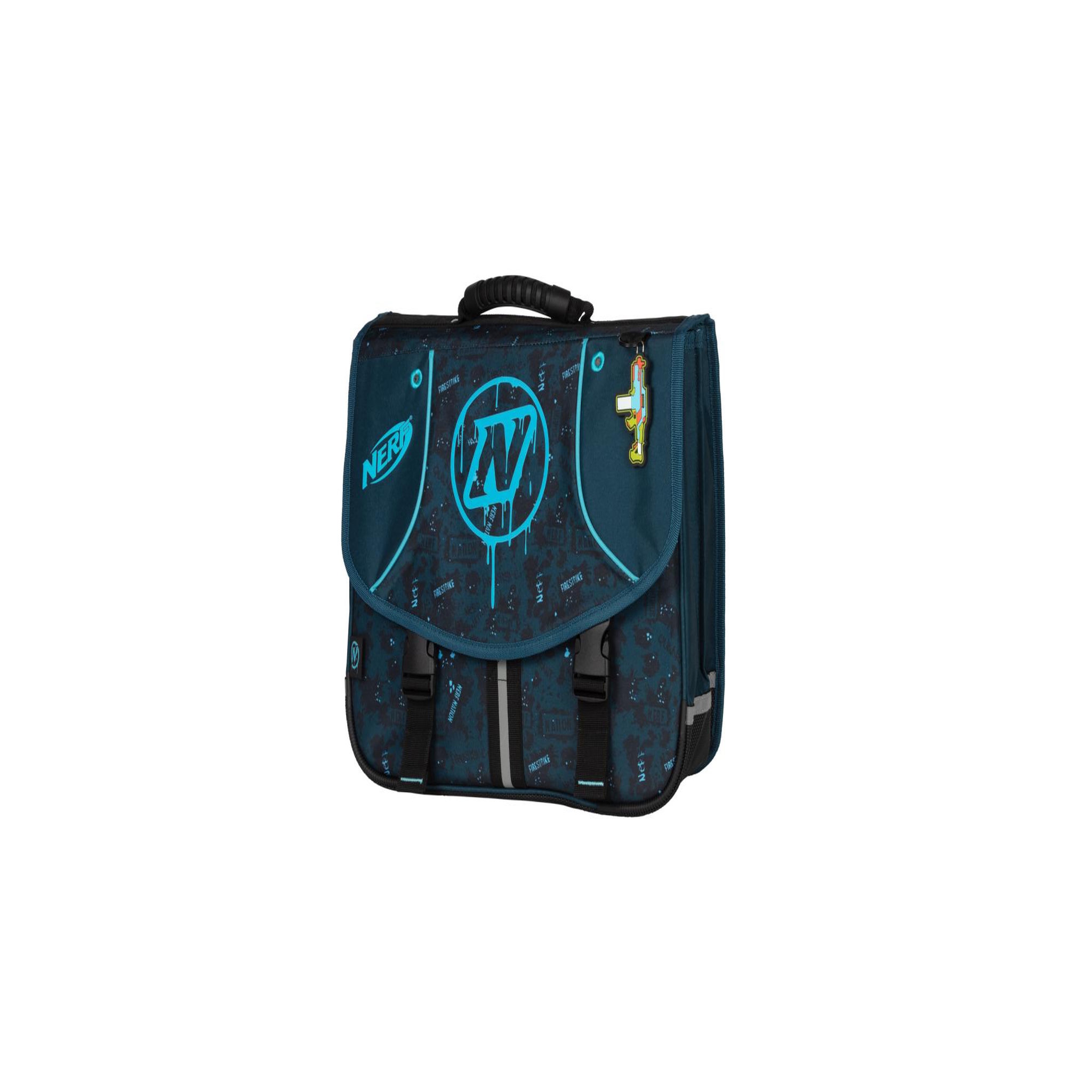Voir la diapositive 2 : Bagtrotter NERF - Cartable scolaire 38 cm SPLASH - Bleu - 2 compartiments