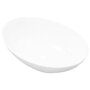 VIDAXL Lavabo en forme ovale Ceramique 40 x 33 cm Blanc