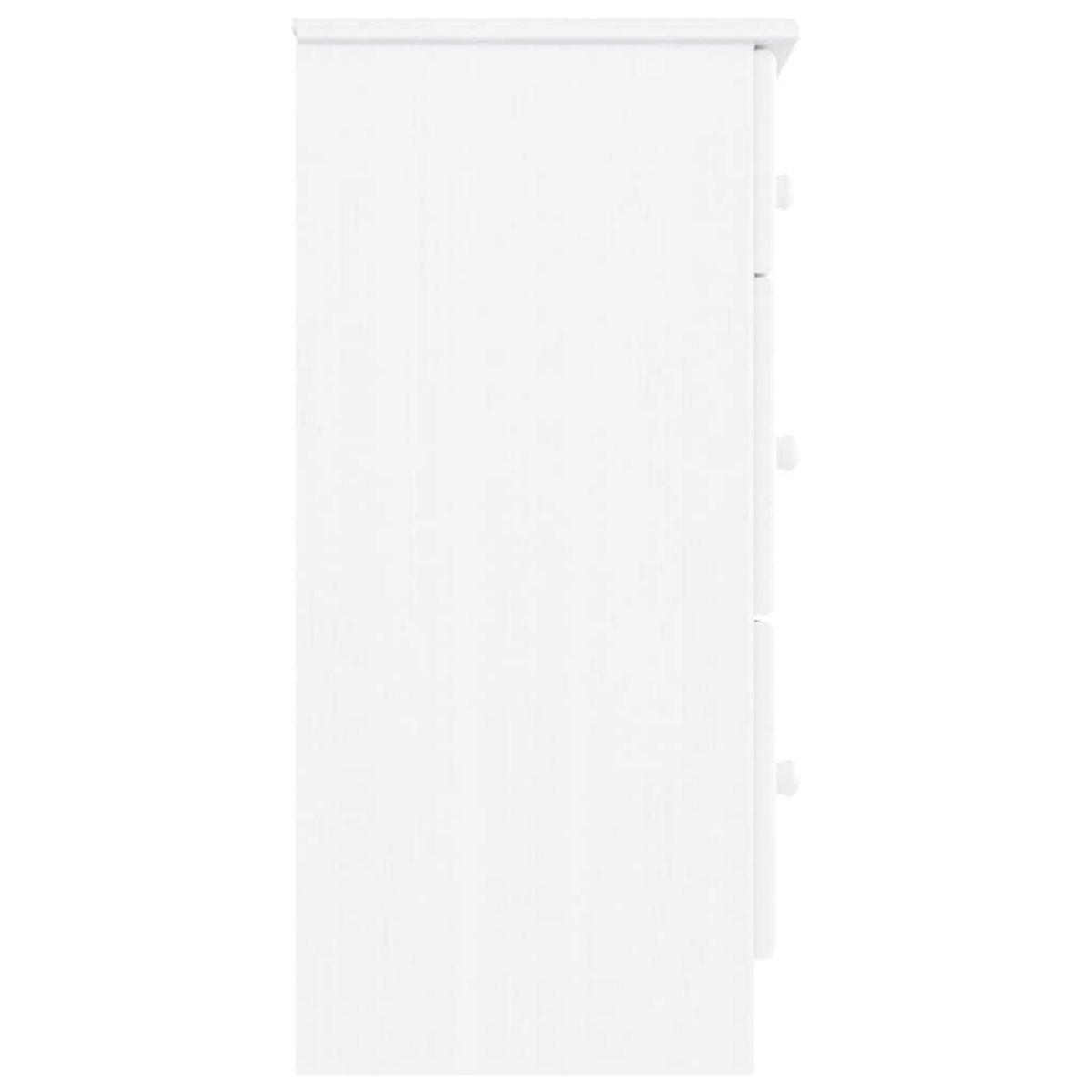 VIDAXL Commode ALTA blanc 112x35x73 cm bois massif de pin