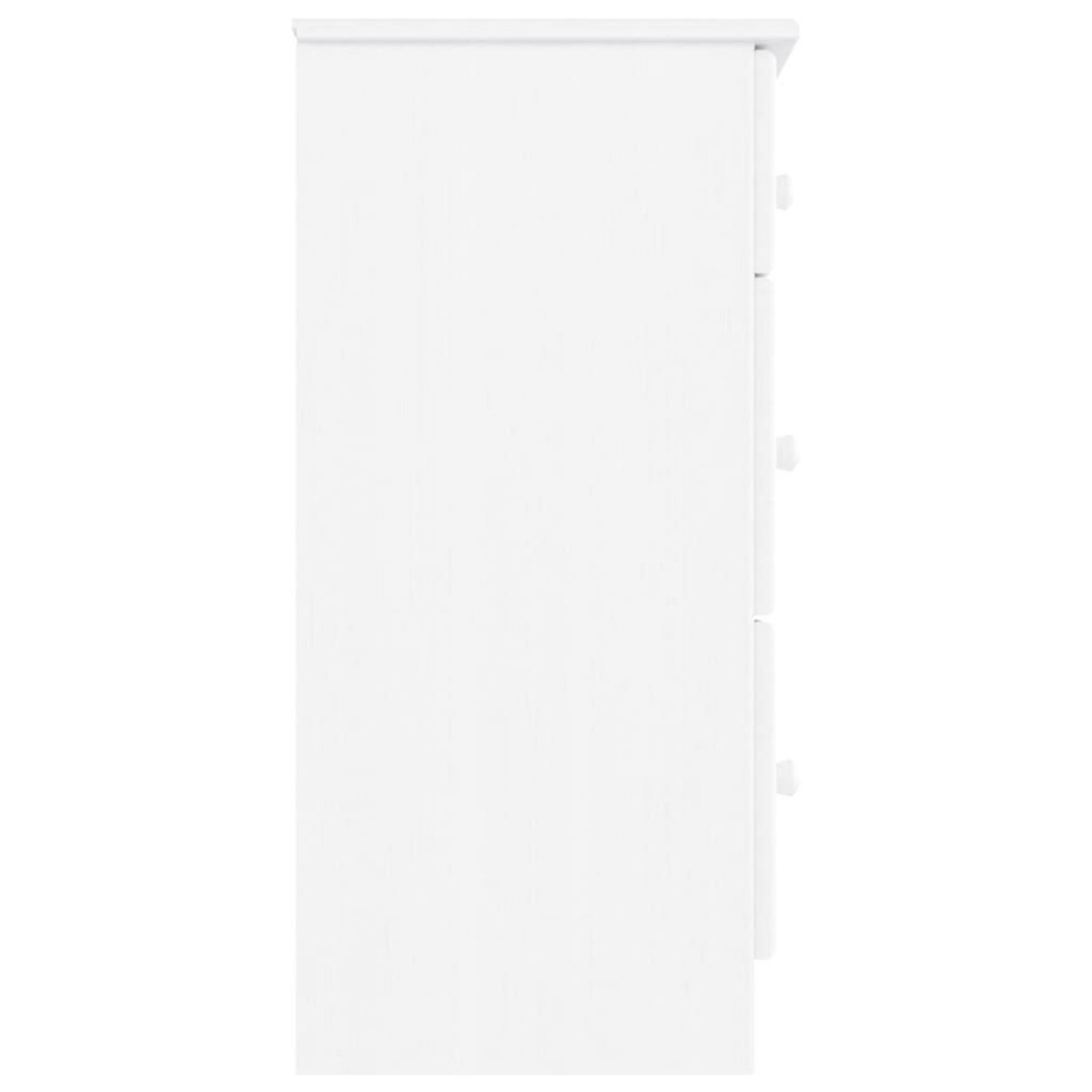 VIDAXL Commode ALTA blanc 112x35x73 cm bois massif de pin