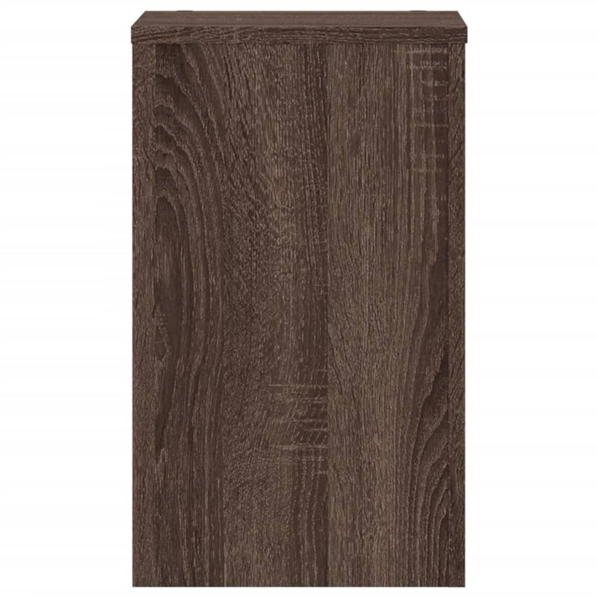 VIDAXL Supports pour plantes 2 pcs chene marron bois d'ingenierie