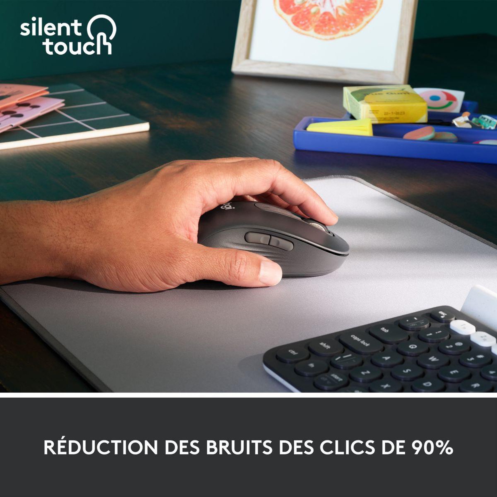 Voir la diapositive 3 : Logitech Souris sans fil Signature M650 L Left Graphite