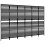 Voir la diapositive 4 : VIDAXL Cloison de separation 6 panneaux noir resine tressee
