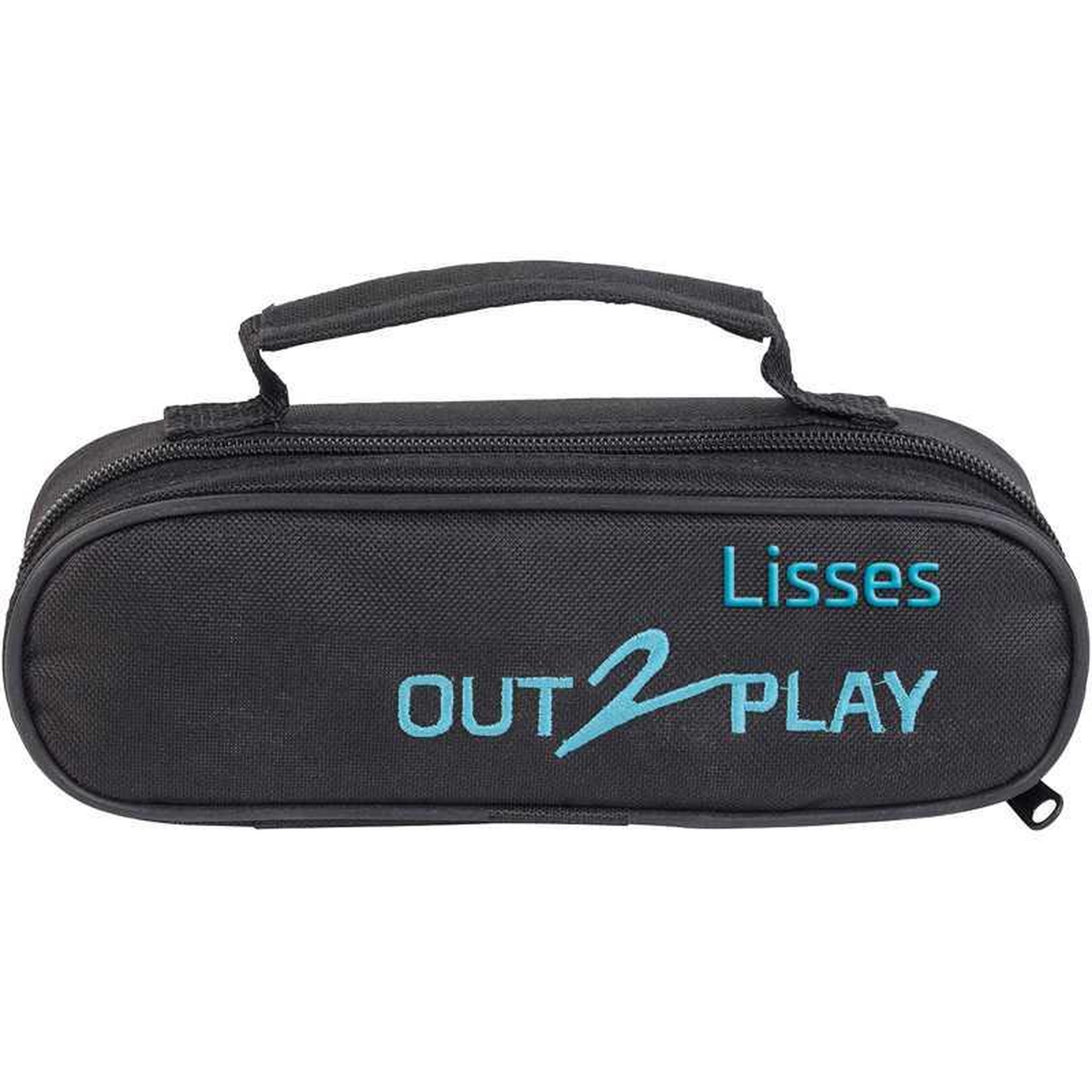 Set de boules de pétanque out2play 3 boules métal chromé lisses 720 g avec cochonnet et sac de transport
