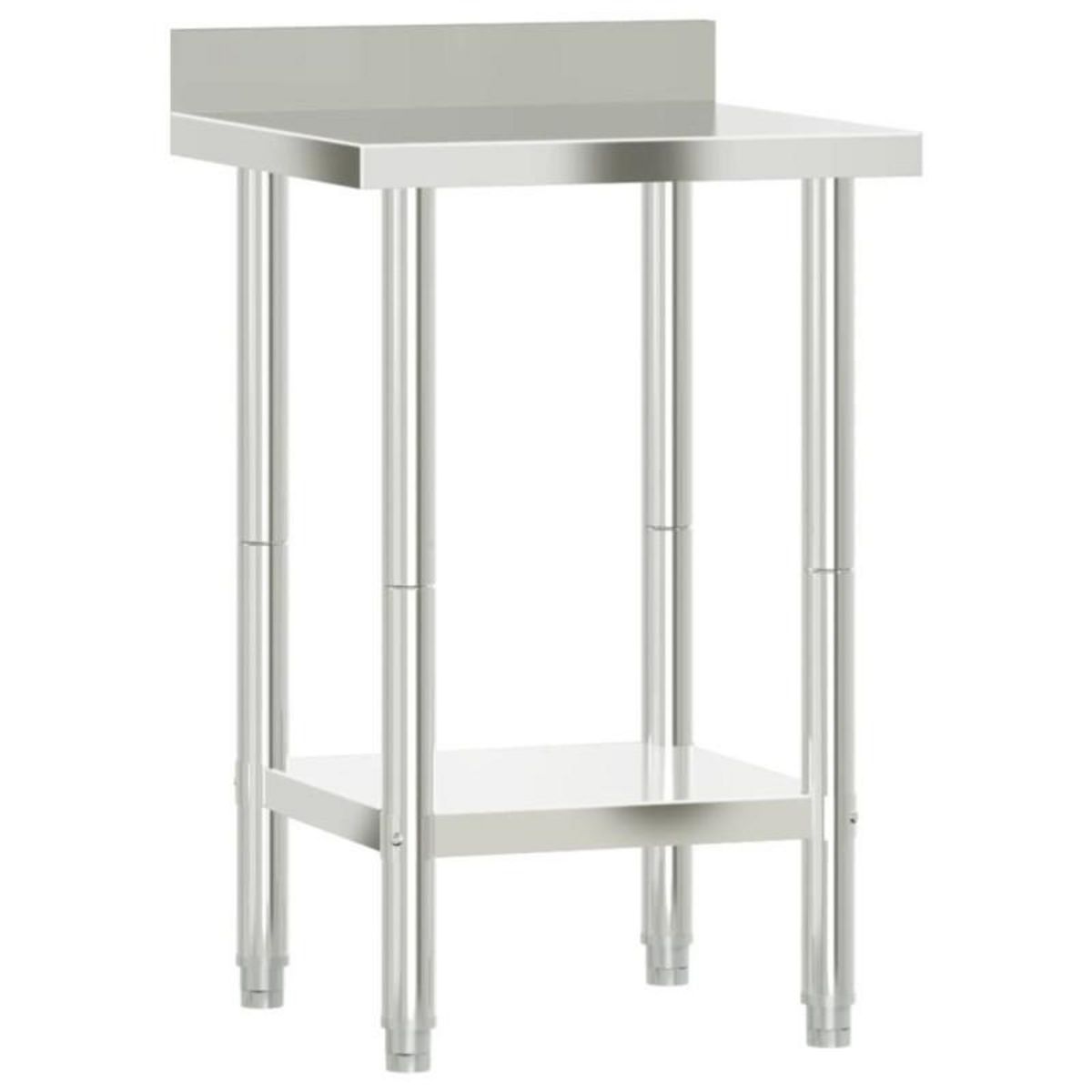 VIDAXL Table de travail de cuisine avec dosseret 55x55x93 cm inox