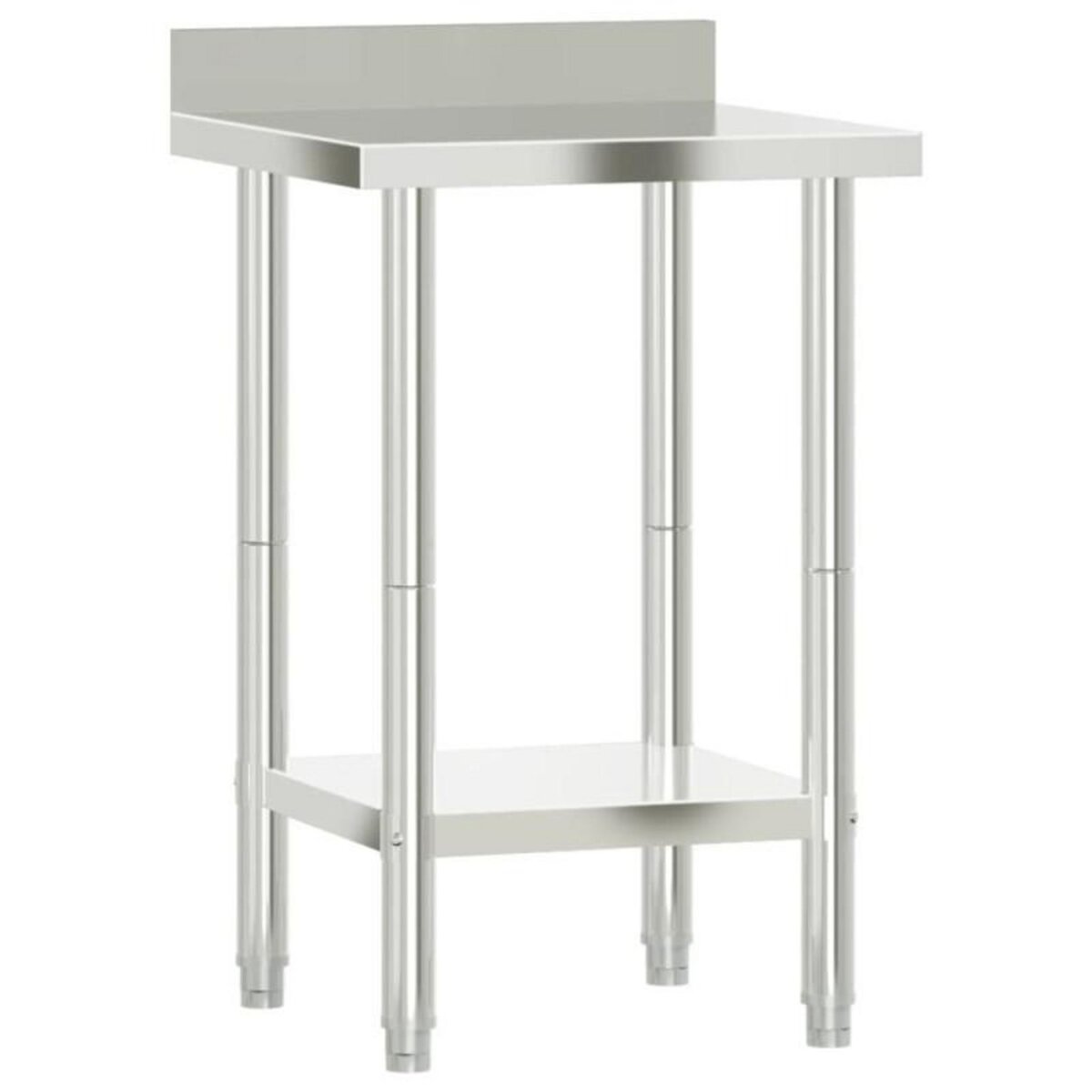 VIDAXL Table de travail de cuisine avec dosseret 55x55x93 cm inox