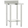 Voir la diapositive 2 : VIDAXL Table de travail de cuisine avec dosseret 55x55x93 cm inox