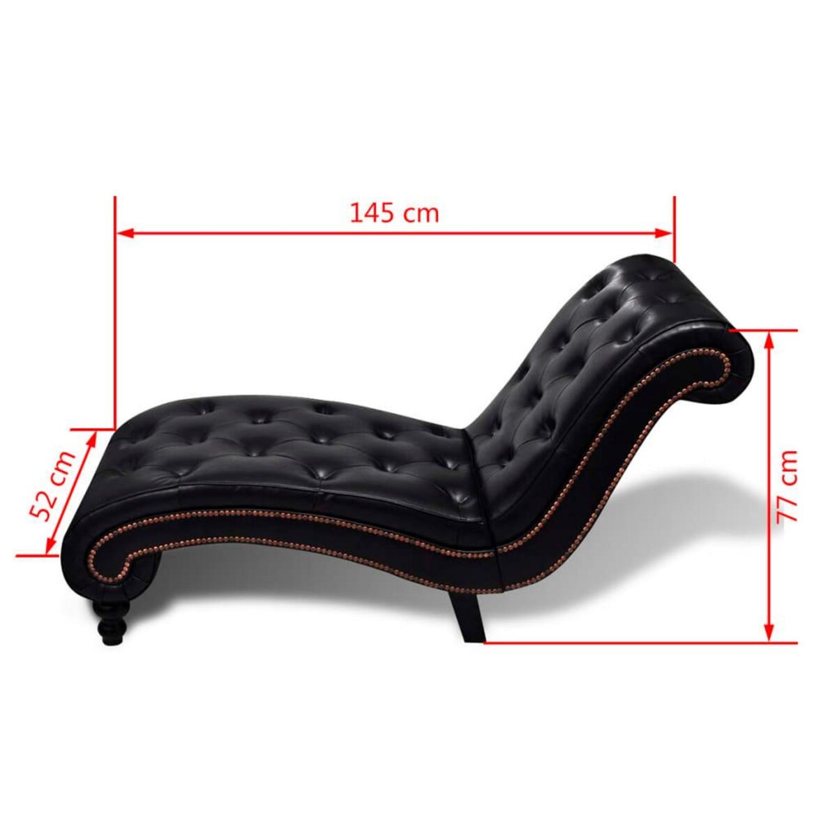 VIDAXL Chaise longue Marron Similicuir