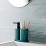 Voir la diapositive 2 : Paris Prix Set de 3 Accessoires Salle de Bain  Vita  19cm Émeraude