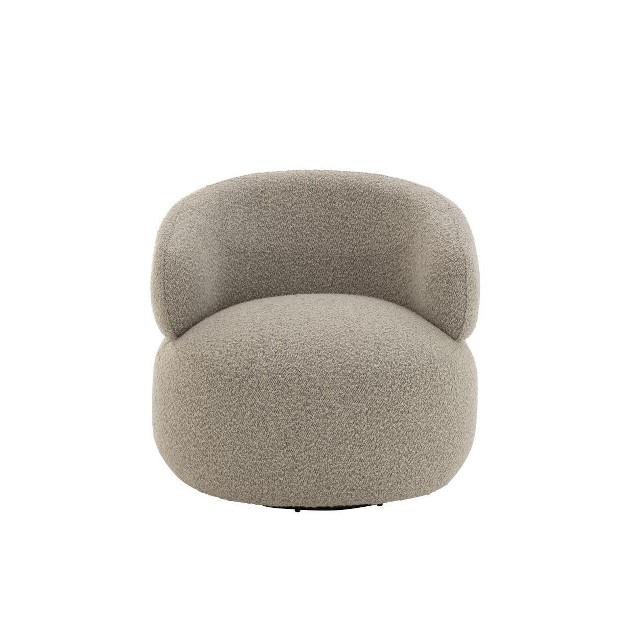 Voir la diapositive 2 : J-LINE Fauteuil Pivotant Rond  Cosy  85cm Taupe