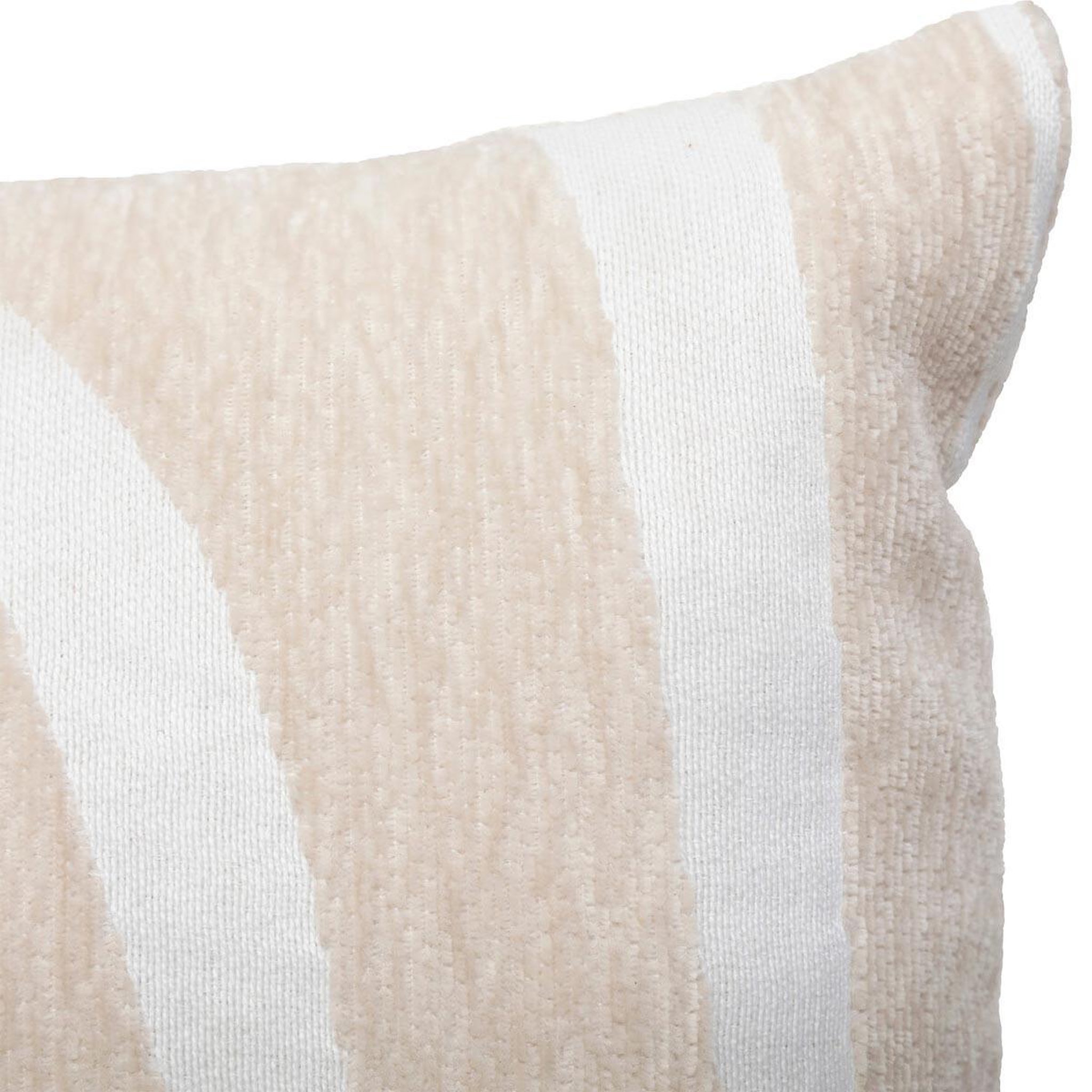 Voir la diapositive 2 : ATMOSPHERA Coussin déco chenille  madini  30x50cm beige