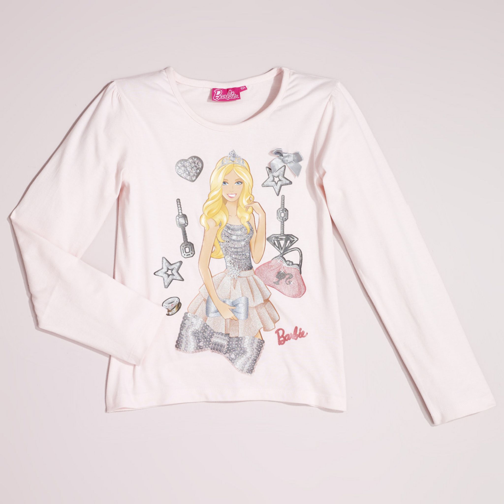 Chemise Barbie Manches Longues Enfant Taille M Couleur Ivoire - Neuve Sans étiquette