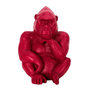 Voir la diapositive 1 : Paris Prix Statuette Déco en Magnésie  Gorille II  54cm Rouge