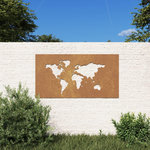 VIDAXL Decoration murale jardin 105x55 cm design de carte du monde