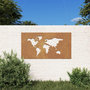 Voir la diapositive 1 : VIDAXL Decoration murale jardin 105x55 cm design de carte du monde