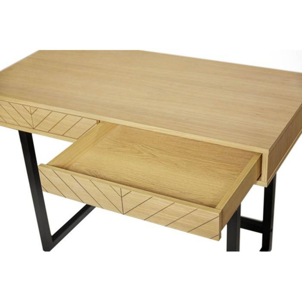 Paris Prix Bureau en Bois 2 Tiroirs  Camden  110cm Naturel