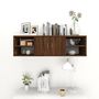 Voir la diapositive 3 : VIDAXL Etagere murale chene marron 102x30x29 cm bois d'ingenierie