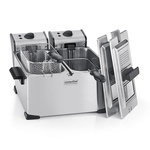 Kitchen chef Friteuse double 2x3.5l 4000w inox - kcpfr70x