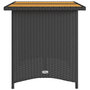 Voir la diapositive 5 : VIDAXL Table de jardin et dessus en bois noir 110x68x70 cm poly rotin