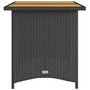 Voir la diapositive 5 : VIDAXL Table de jardin et dessus en bois noir 110x68x70 cm poly rotin