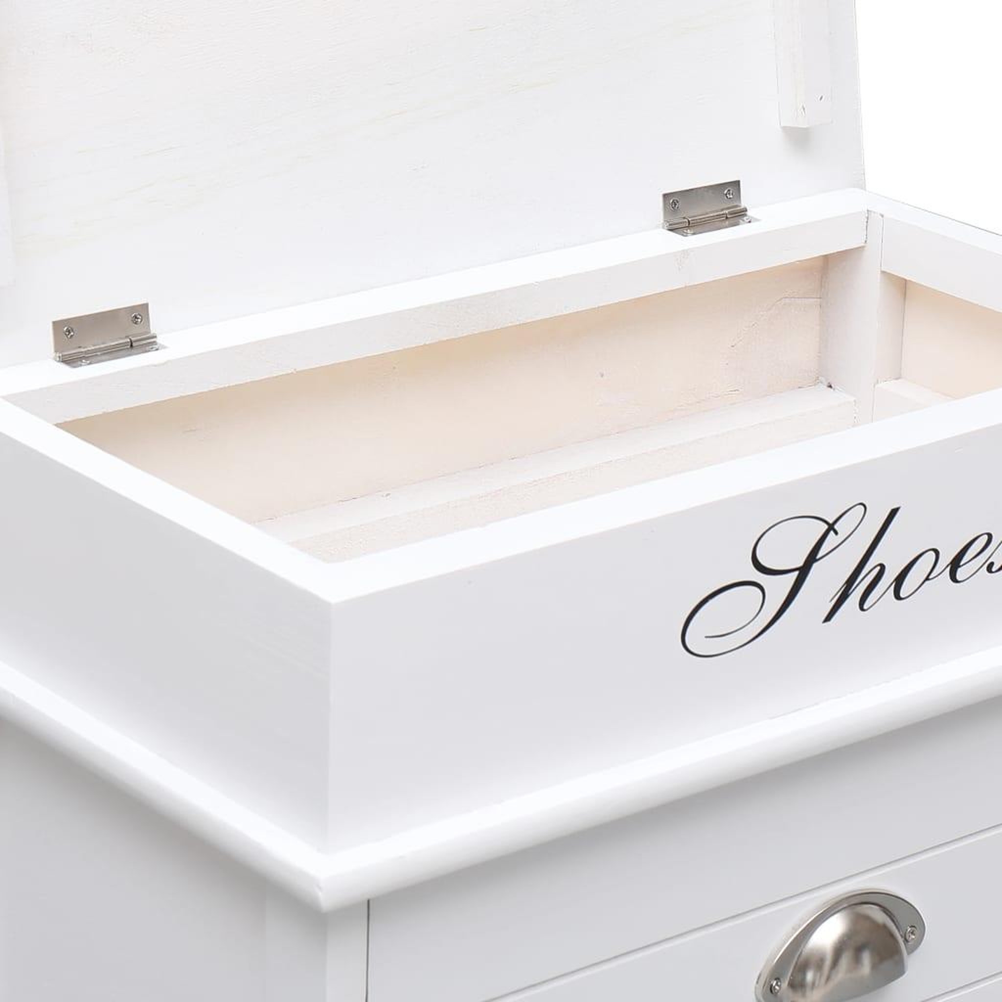 Voir la diapositive 5 : VIDAXL Armoire a chaussures Blanc 50 x 28 x 58 cm Bois de Paulownia