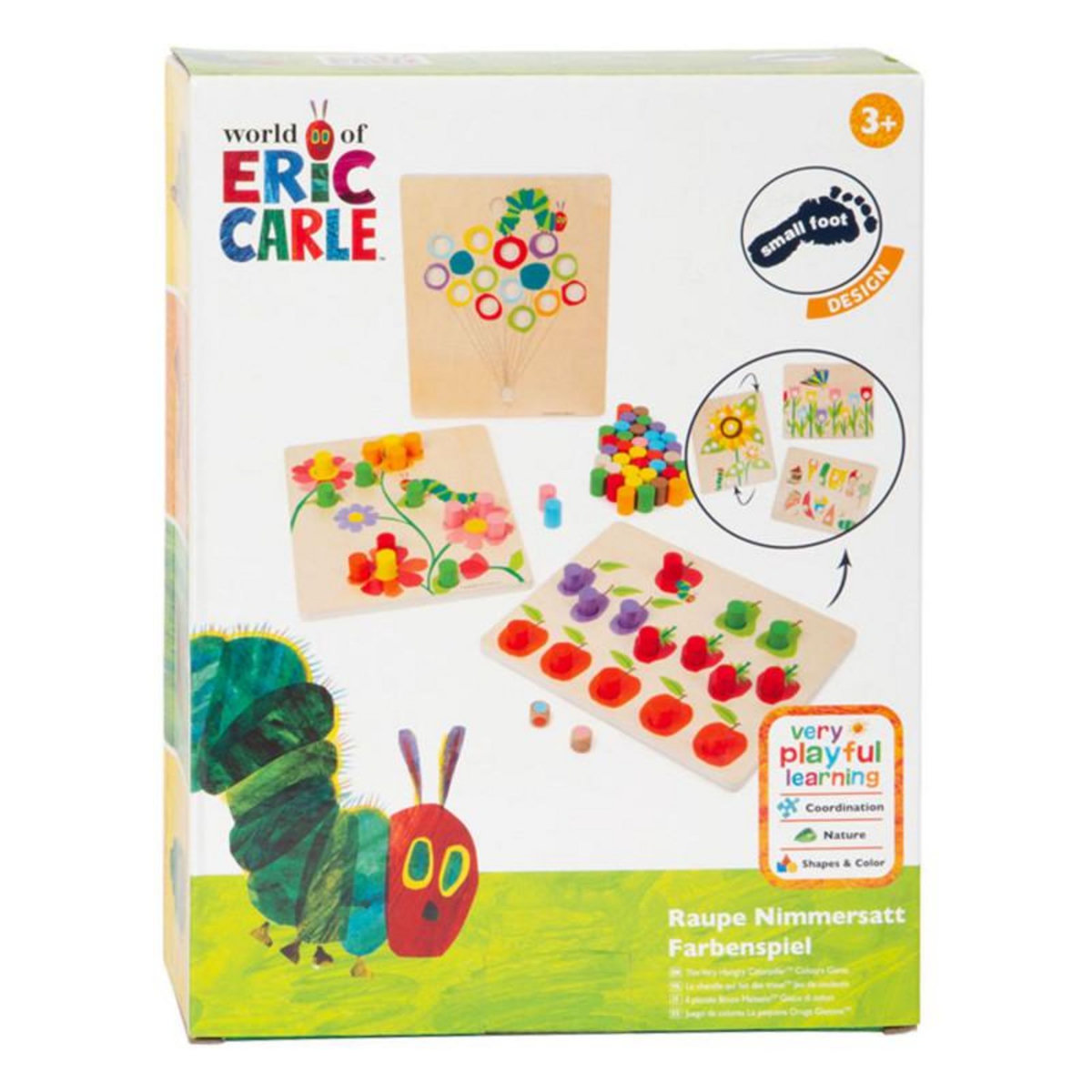 SMALL FOOT Small Foot - Caterpillar Never Enough Wooden Color Game 11431