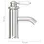 VIDAXL Robinet de lavabo de salle de bain Finition chromee 130x180 mm
