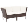 Voir la diapositive 5 : VIDAXL Salon de jardin 8 pcs avec coussins resine tressee marron