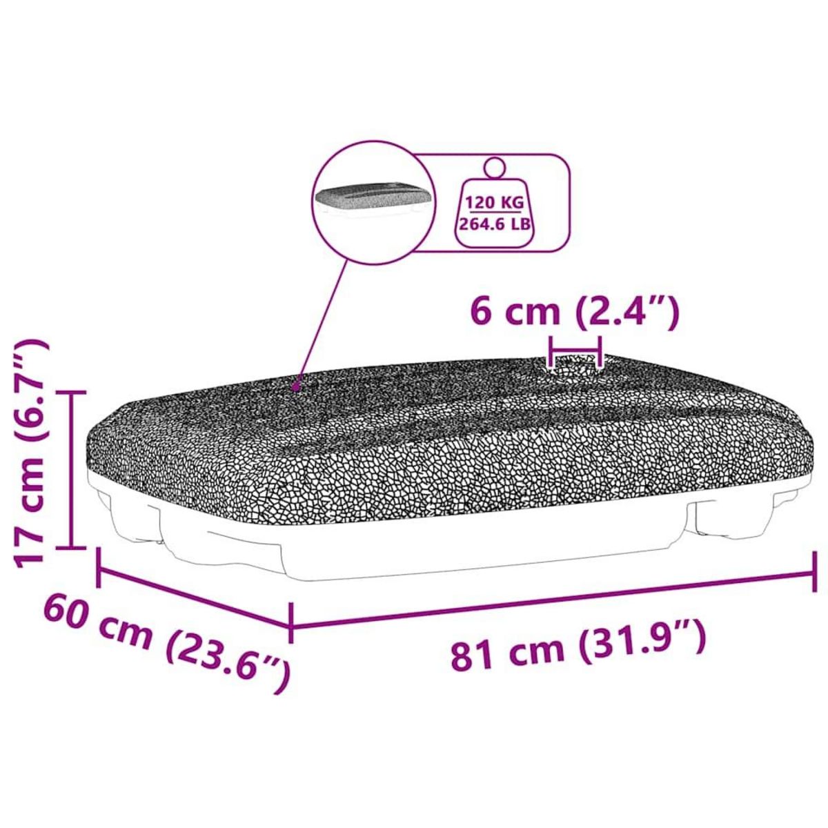 VIDAXL Porte-parasol d'exterieur Noir