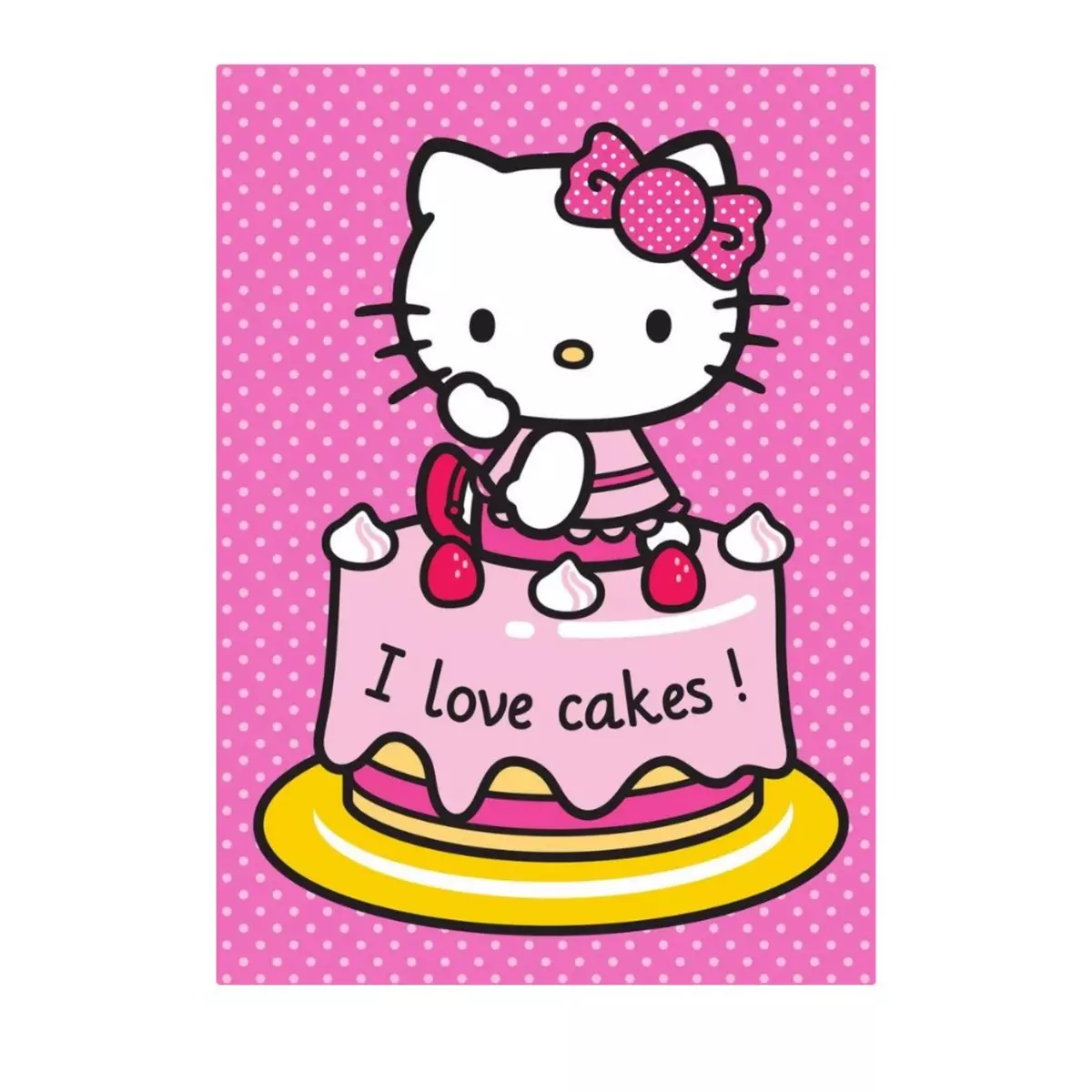  Tapis enfant Hello Kitty 133 x 95 cm Cakes