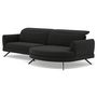 Voir la diapositive 2 : LISA DESIGN Terry - canapé d'angle droit 4 places avec têtières réglables en tissu texturé