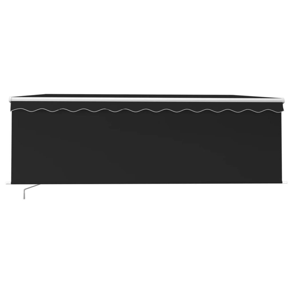 VIDAXL Auvent manuel retractable avec store et LED 4x3 m Anthracite