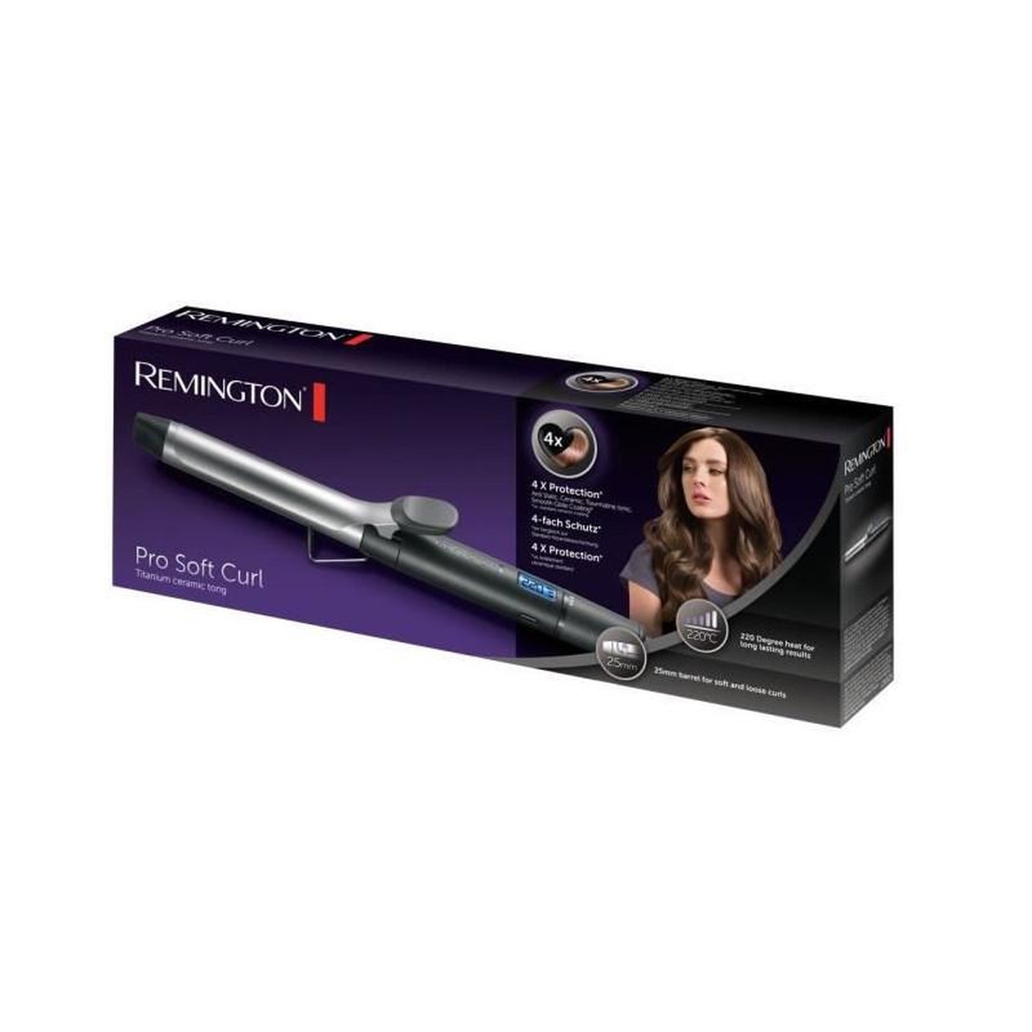 Voir la diapositive 2 : REMINGTON Boucleur Pro Soft Curl Remington CI6525 - 25mm : boucles souples - Céramique, Tourmaline Ionique, Antistatique, 10 réglages 13