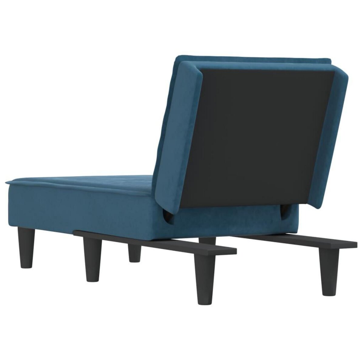 VIDAXL Chaise longue bleu velours