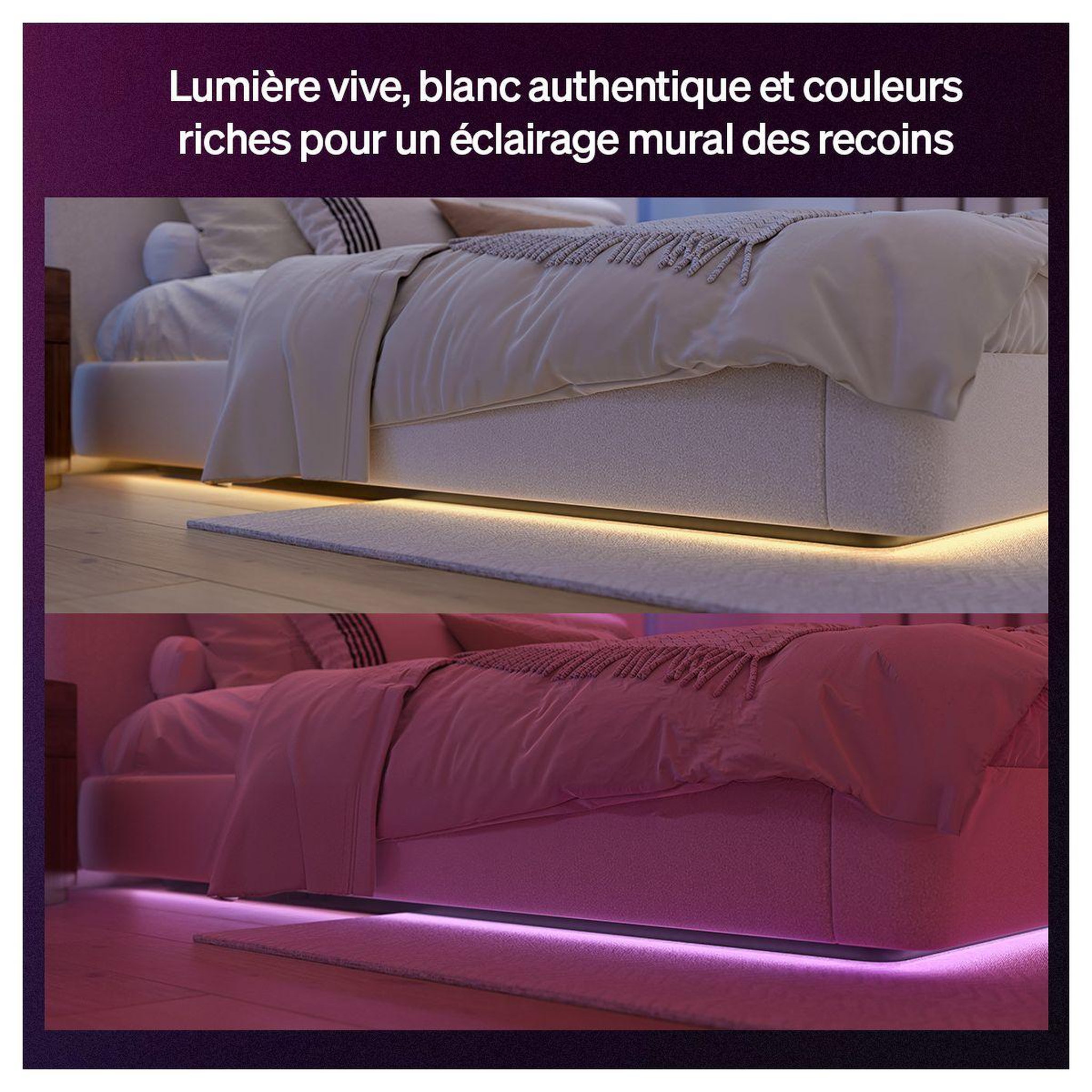 Voir la diapositive 4 : PHILIPS HUE Bandeau led flux strip light 3m white&color gradient