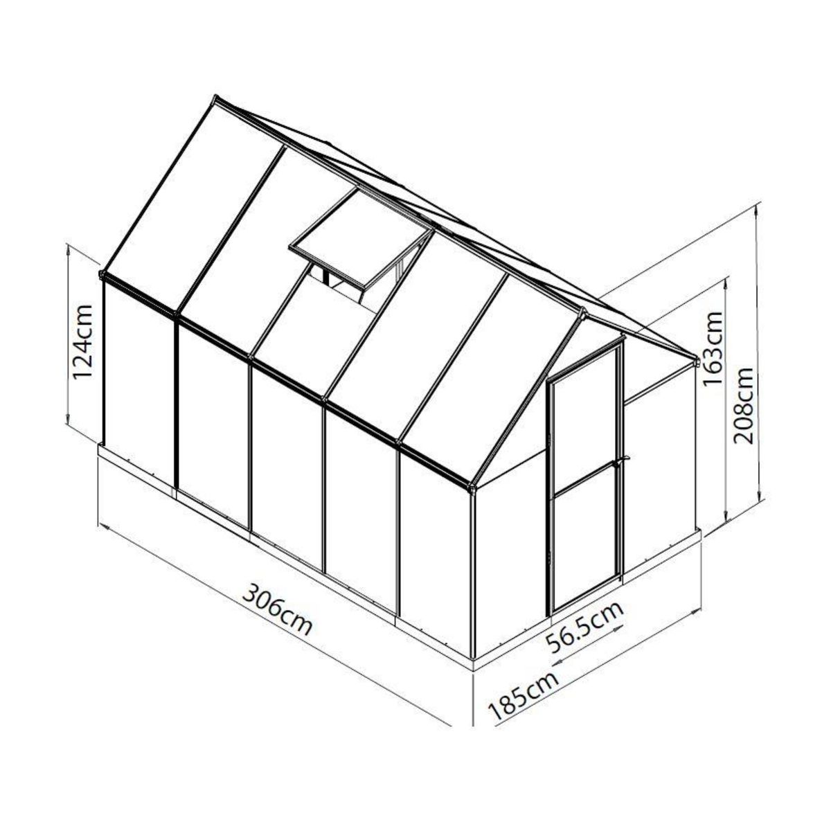Canopia by PALRAM Serre de jardin - Polycarbonate - 5,6m² - MYTHOS
